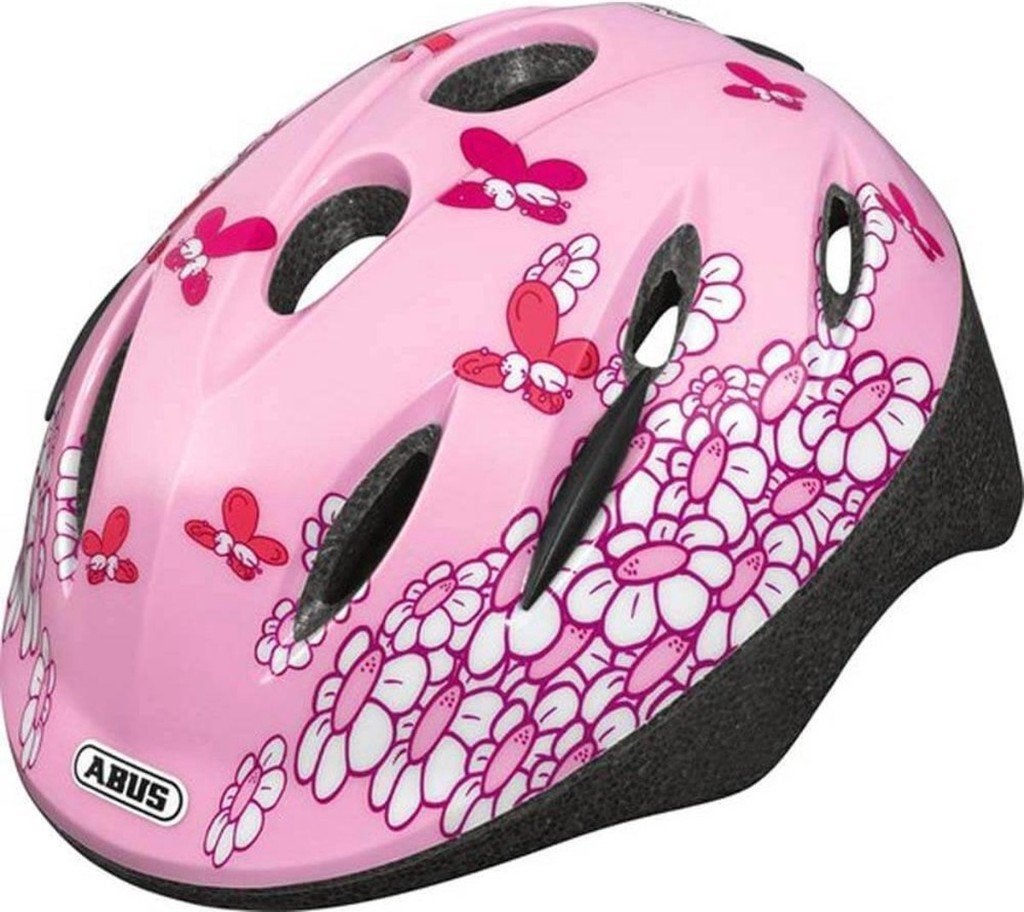 ABUS Smooty Zoom kinderfietshelm 45-50 cm – Vlinder Roze, Fietsen en Brommers, XS, Meisje, Ophalen of Verzenden, Zo goed als nieuw