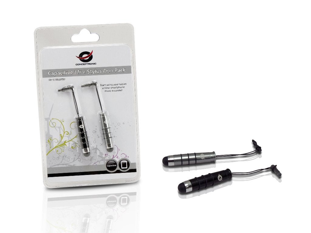 Conceptronic Stylus Pen Mini Duo CSTYLUSMINI2P TekenTablet, Ophalen of Verzenden, Nieuw, Stylus of Aanraakpen, Universeel