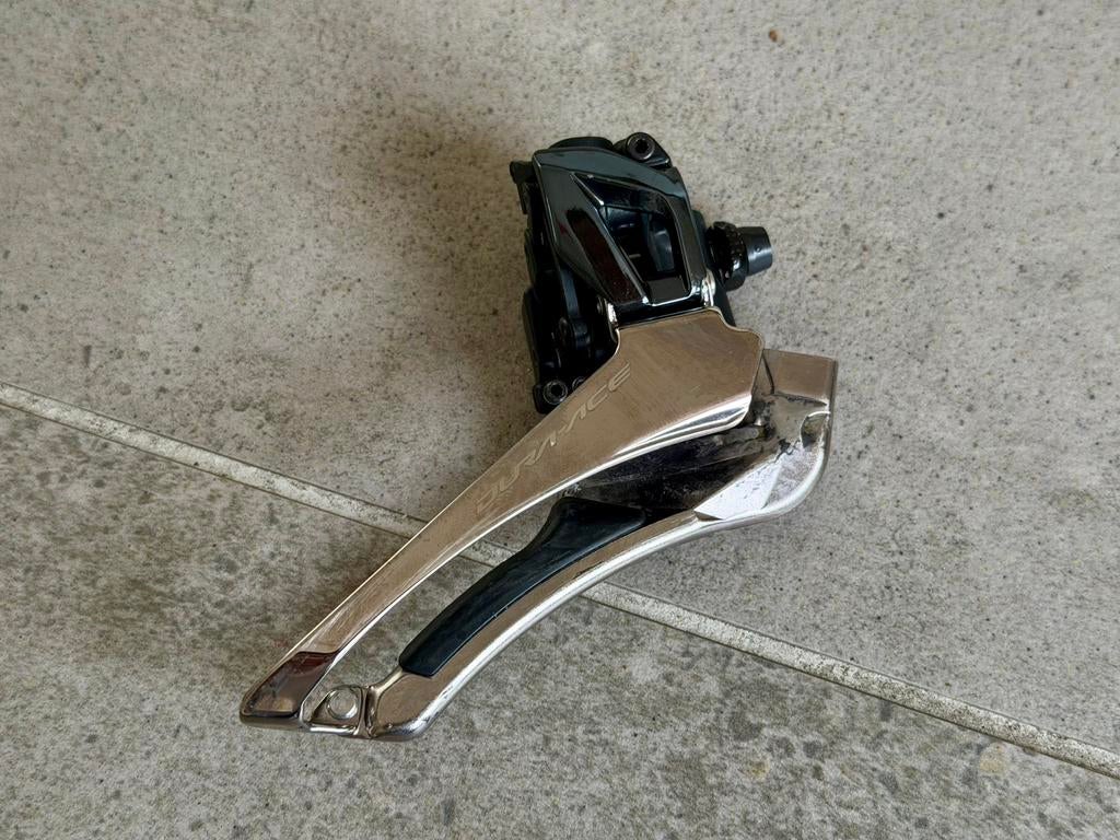 Shimano Dura Ace FD-R9100 voorderailleur 2x11, Ophalen, Zo goed als nieuw, Derailleur of Ketting, Aluminium
