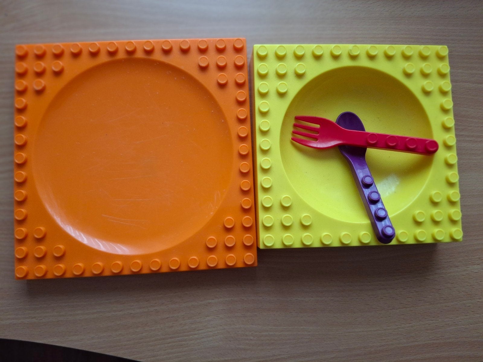 Lego Duplo bord en kom met bestek, Ophalen of Verzenden, Zo goed als nieuw, Overige typen