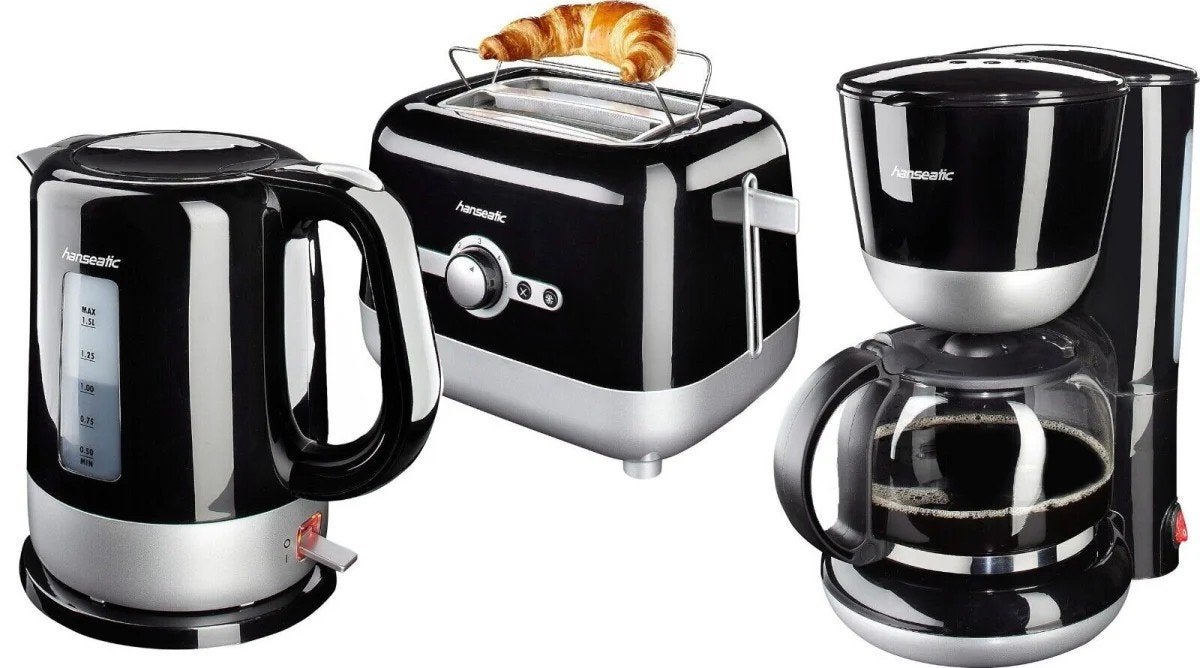 Hanseatic 3 in 1: Waterkoker, Broodrooster, Koffiezetappa, Witgoed en Apparatuur, Ophalen of Verzenden, Nieuw, Koffiemachine
