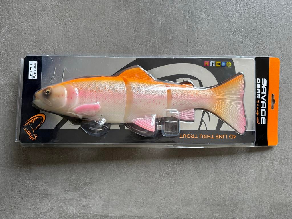 Savage Gear Line Thru Trout 40cm, Watersport en Boten, Hengelsport | Roofvissen, Ophalen of Verzenden, Nieuw, Overige typen