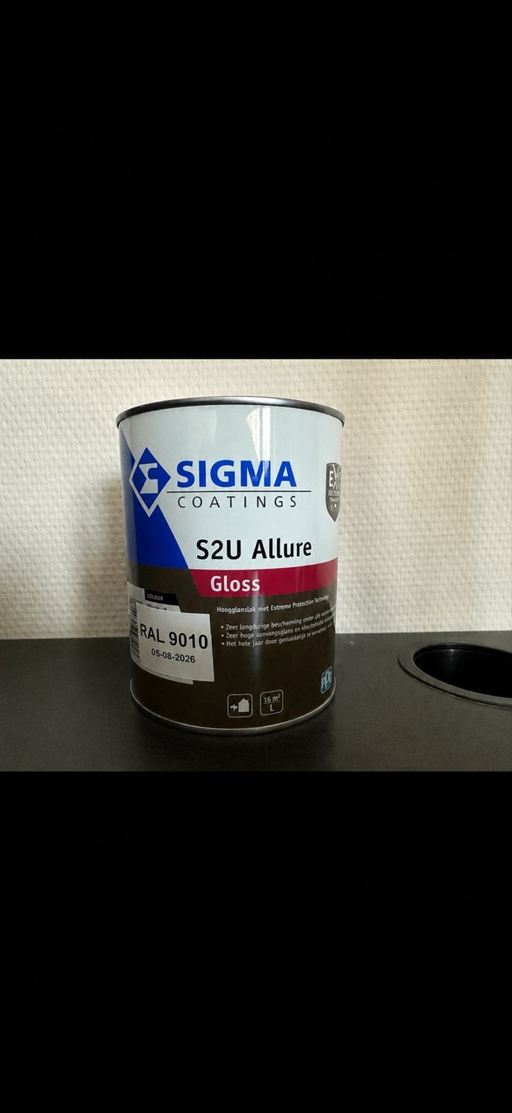 Sigma S2U Allure Hoogglanslak RAL 9010 1 liter, Verzenden, Wit, Nieuw, Lak