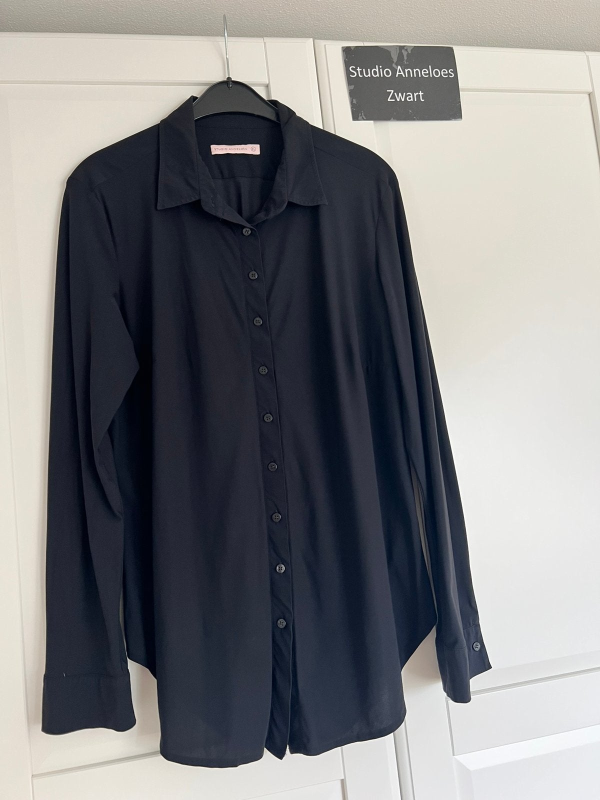 Studio anneloes poppy blouse XL zwart travelstof, Kleding | Dames, Z, Zwart, Maat 46/48 (XL) of groter, Ophalen of Verzenden