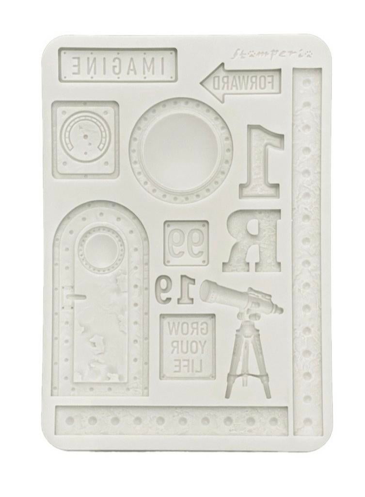 Stamperia Siliconen Mal - Steampunk Elementen, Hobby en Vrije tijd, Overige thema's, Nieuw, Ophalen of Verzenden, Rubber
