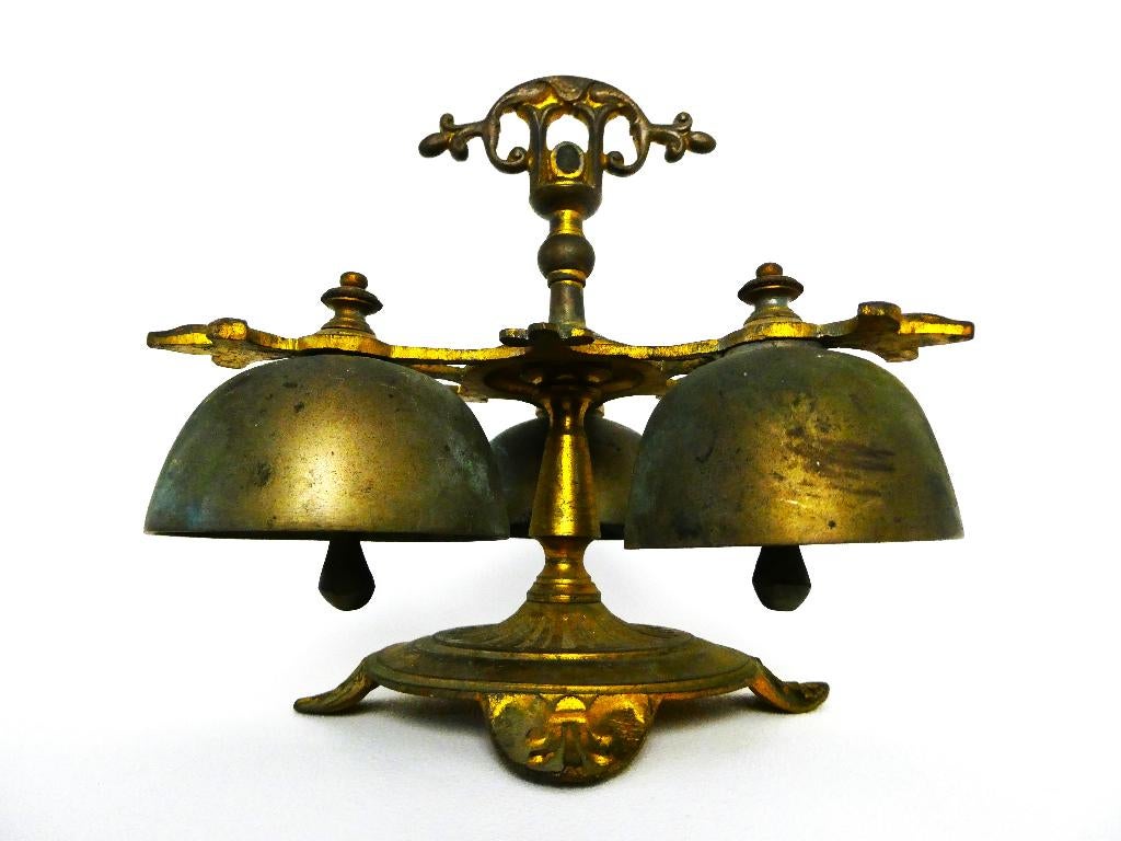 Altaarschel altaarbel carillon met 3 bellen ca. 1850, Ophalen of Verzenden