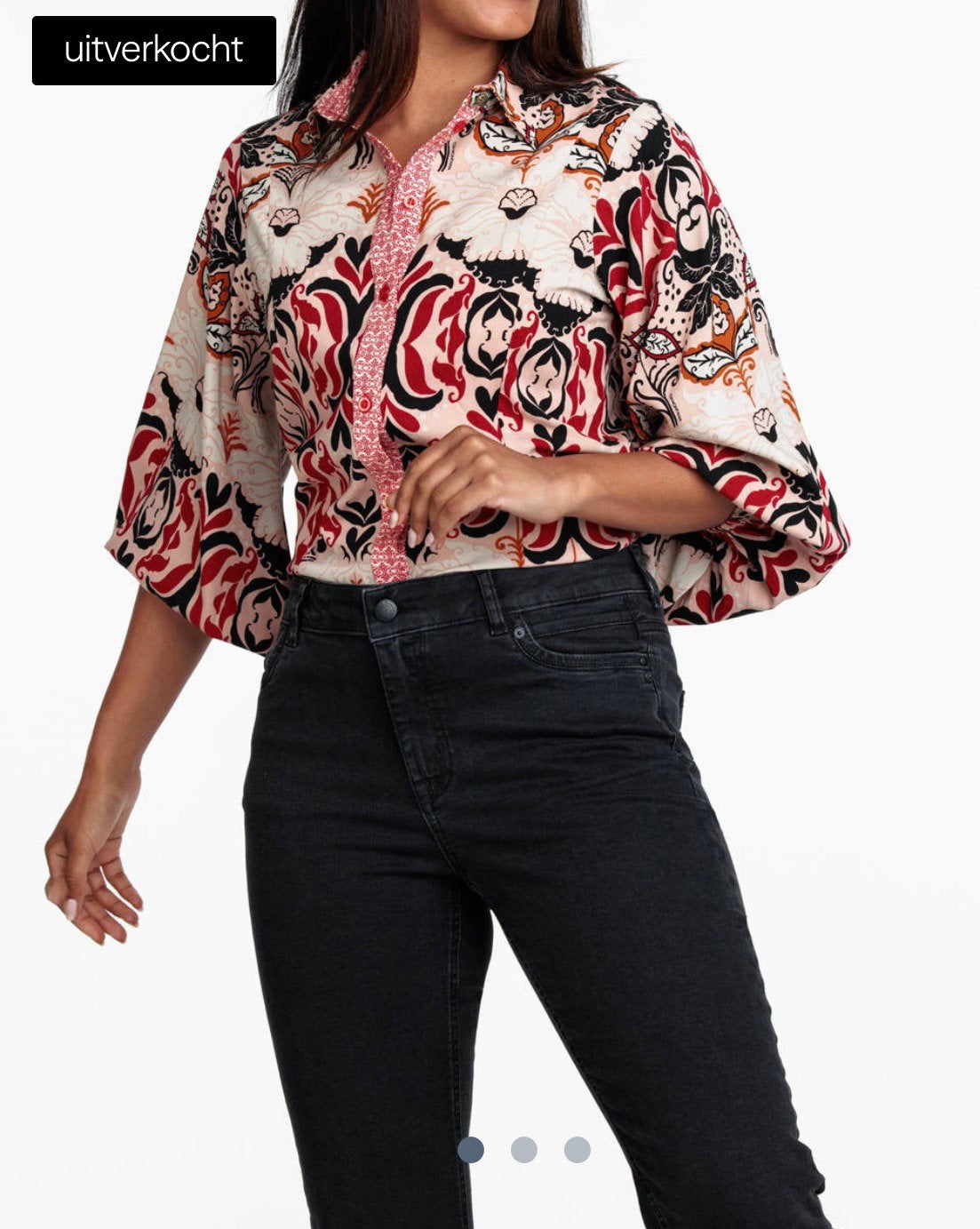 Tramontana blouse met allover print multi mt 42, Ophalen of Verzenden, Zo goed als nieuw, Maat 42/44 (L), Meerkleurig