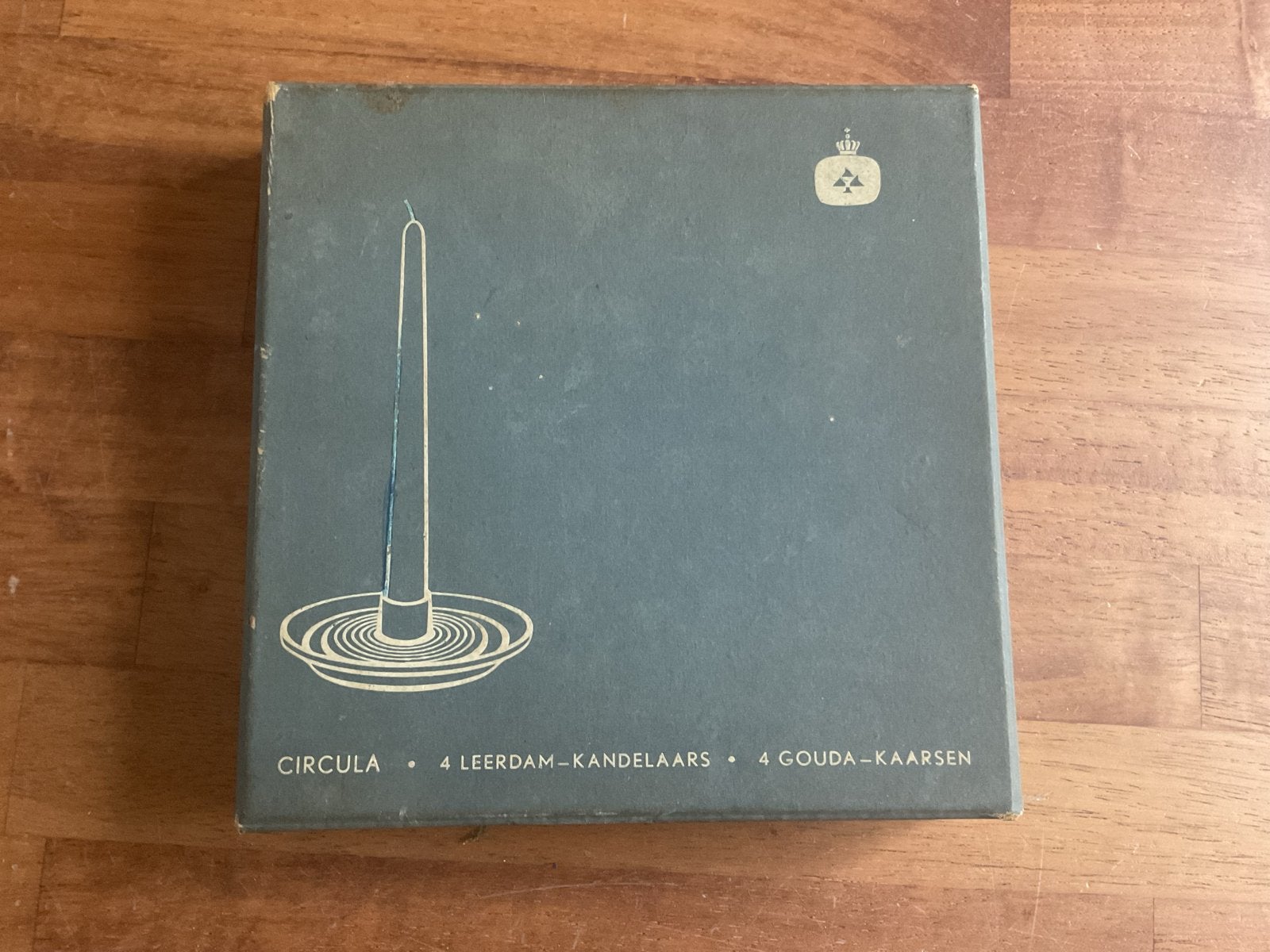Vintage Circula Leerdam Kandelaars - 4 stuks in doos, Ophalen of Verzenden, Glas