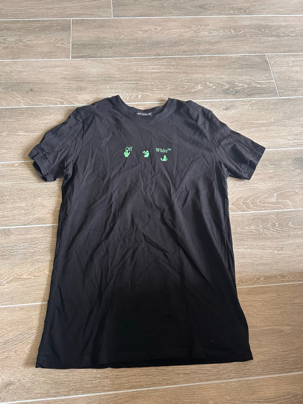Off-White T-shirt Zwart Maat S/M, Ophalen of Verzenden, Zo goed als nieuw, Maat 48/50 (M), Zwart