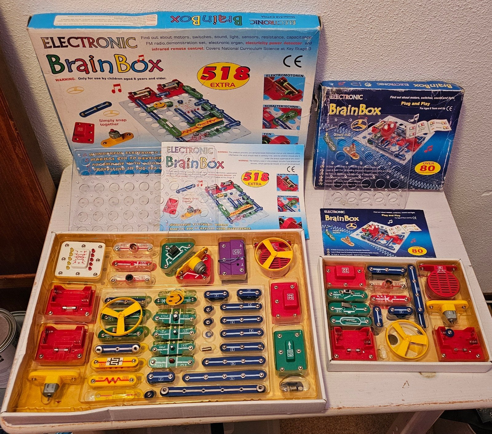 Electronic BrainBox Experimenteerdozen - 80 en 518, Ophalen, Gebruikt, Bouwen, Met licht