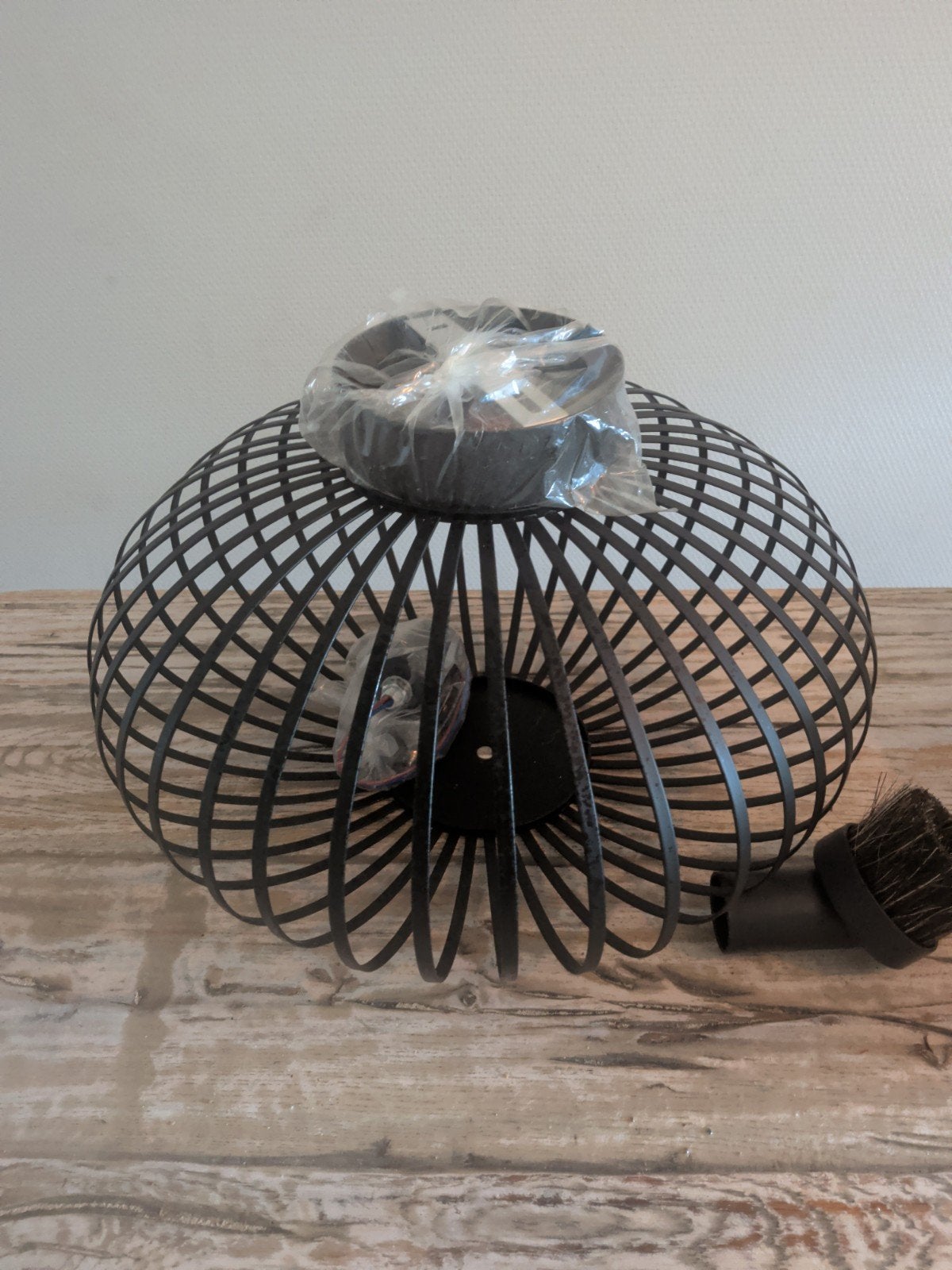 Zwarte metalen draadlampenkap, modern design, Ophalen
