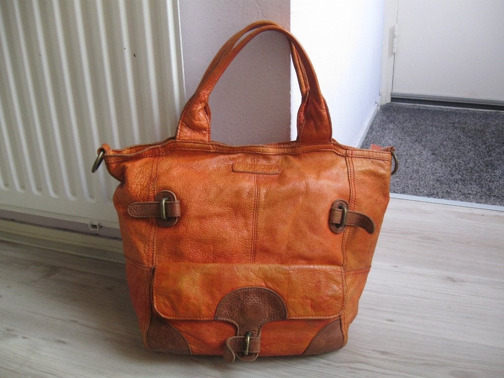 LIEBESKIND mooie grote royale leren shopper in aparte kleur, Ophalen of Verzenden, Zo goed als nieuw, Overige kleuren, Shopper