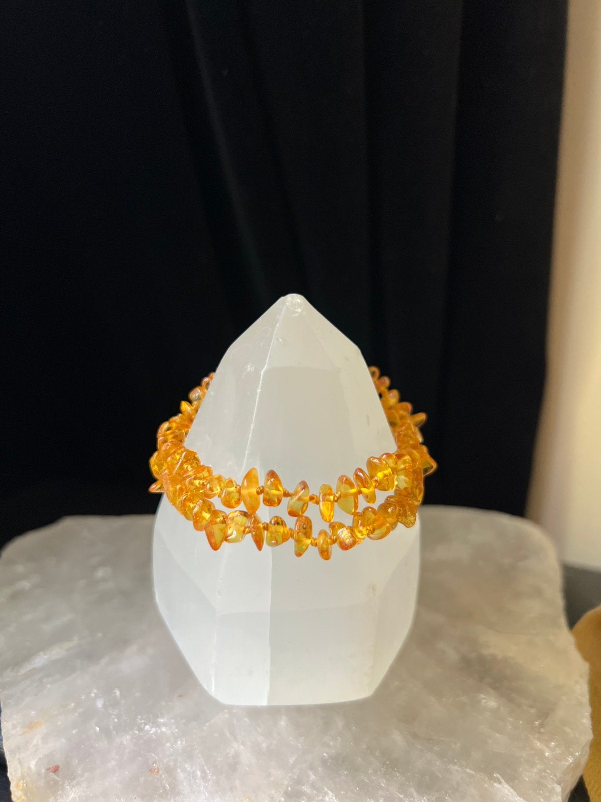Barnsteen amber ketting & numerologie rapport uniek topkado, Magnolia11, Nieuw, Oranje, Ophalen of Verzenden