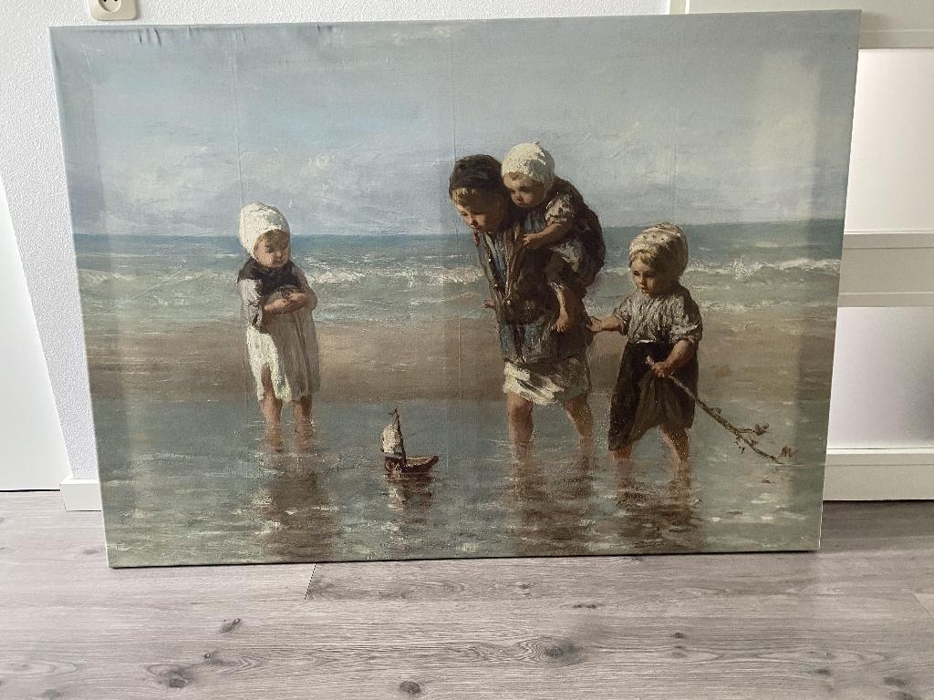 Kinderen der Zee - Jozef Israëls muurdecoratie wanddecoratie, Antiek en Kunst, Ophalen