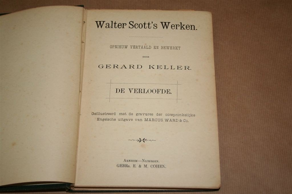 Walter Scott. De verloofde. 1894., Antiek en Kunst, Antiek | Boeken en Bijbels, Ophalen of Verzenden