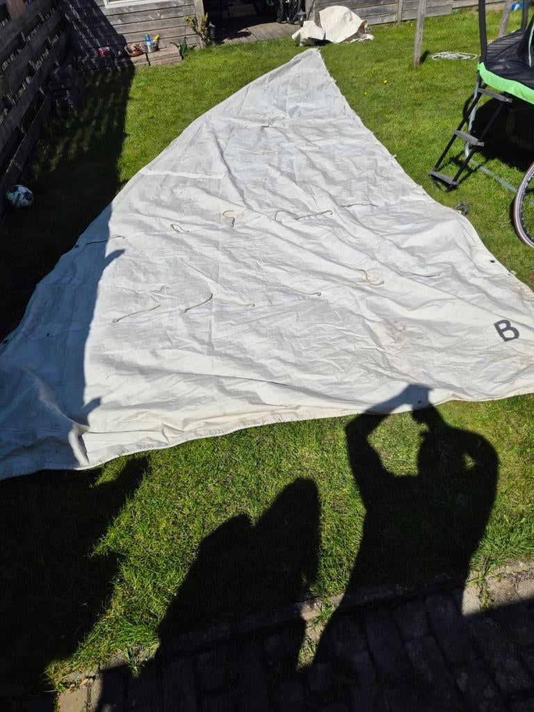 Grootzeil,fok en tuigage., Ophalen, Gebruikt, Grootzeil, Minder dan 15 m²