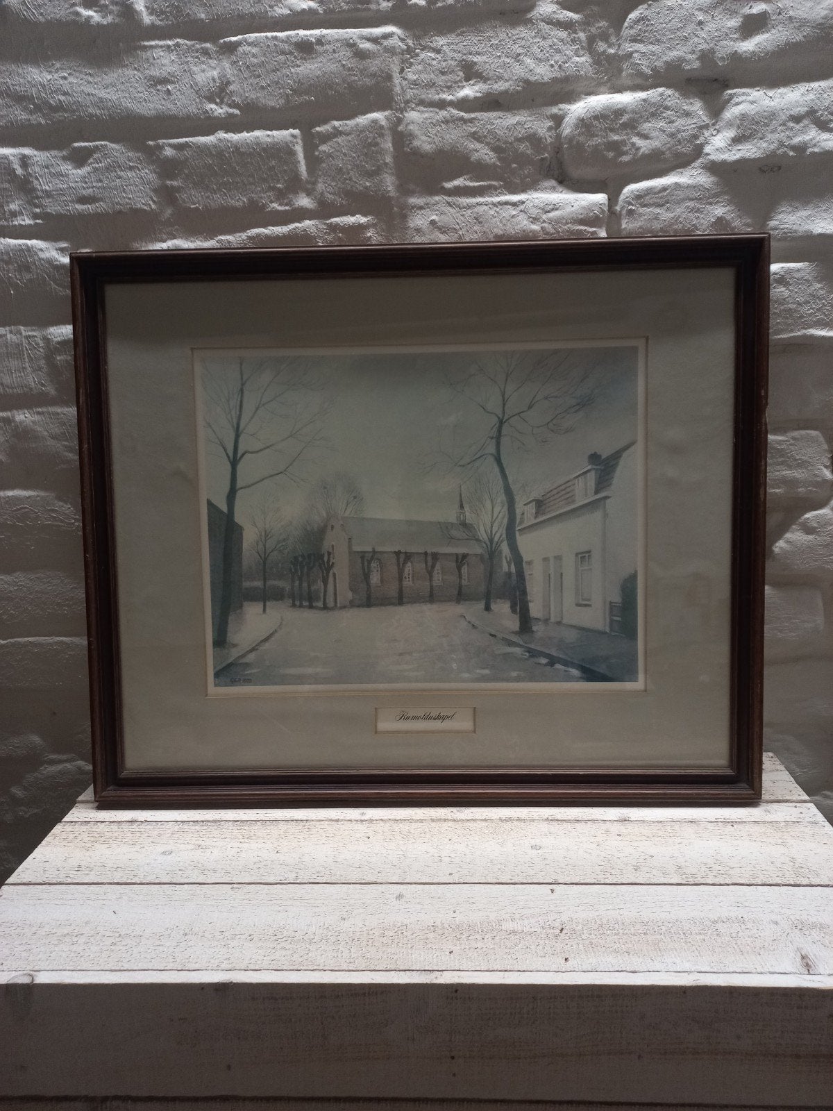 Schilderij rumolduskapel Weert, Ophalen, Bijzondere lijst, Landschap