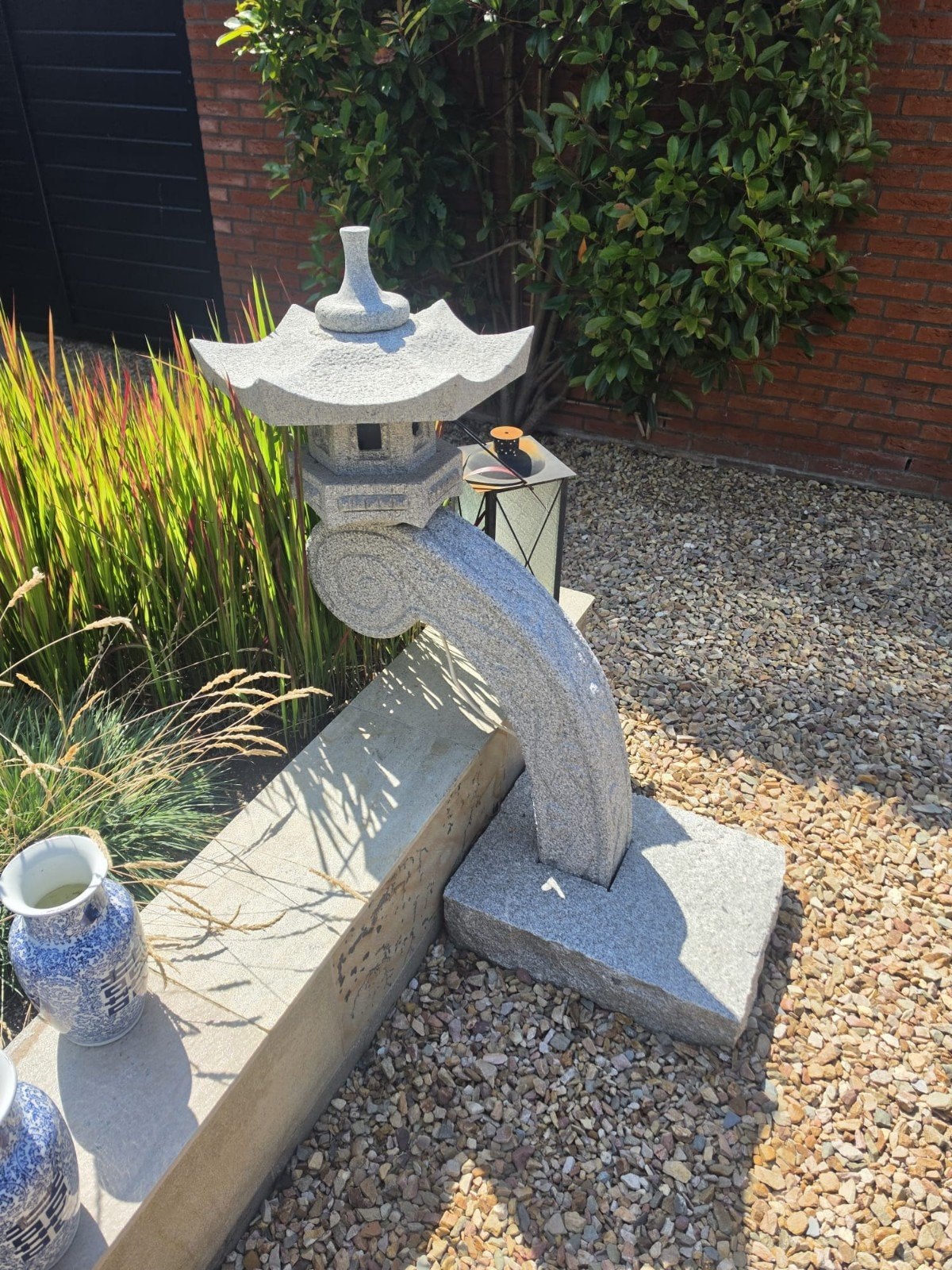 Granieten Rankei Japanse lantaarn, Tuin en Terras, Ophalen, Steen, Overige typen
