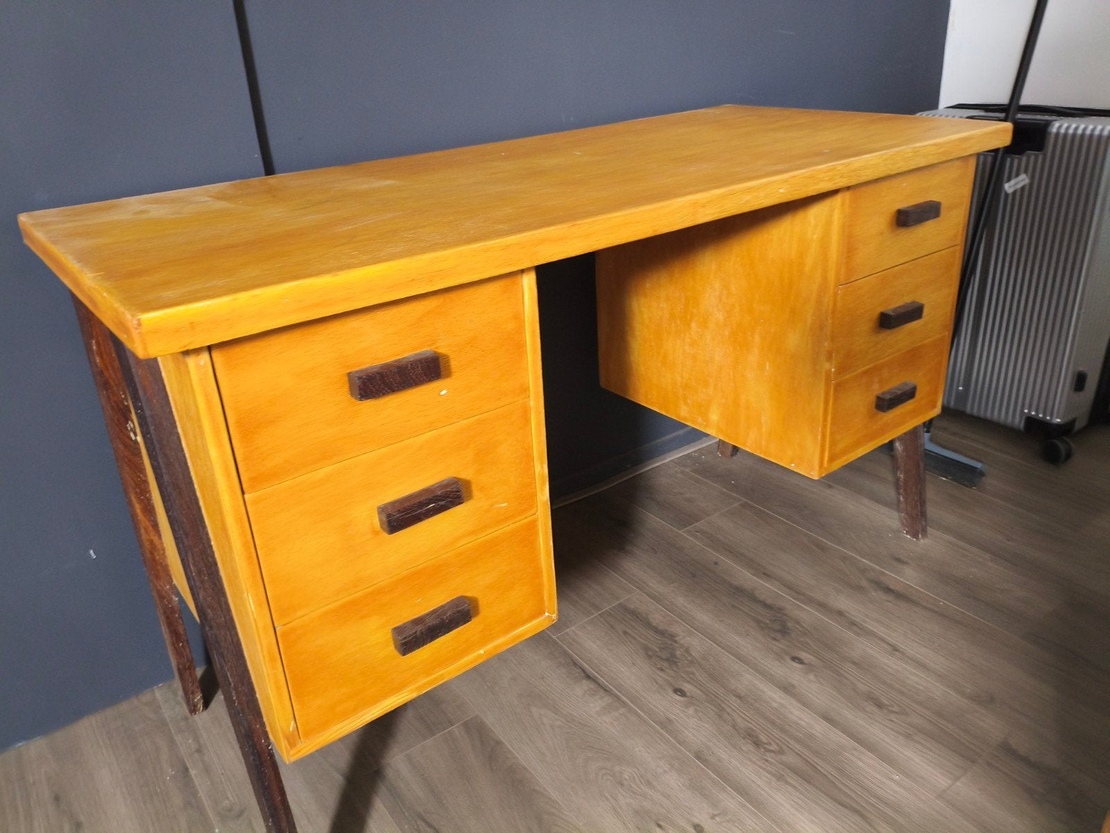 Teakhouten bureau met lades - 130x60x79 cm, Ophalen