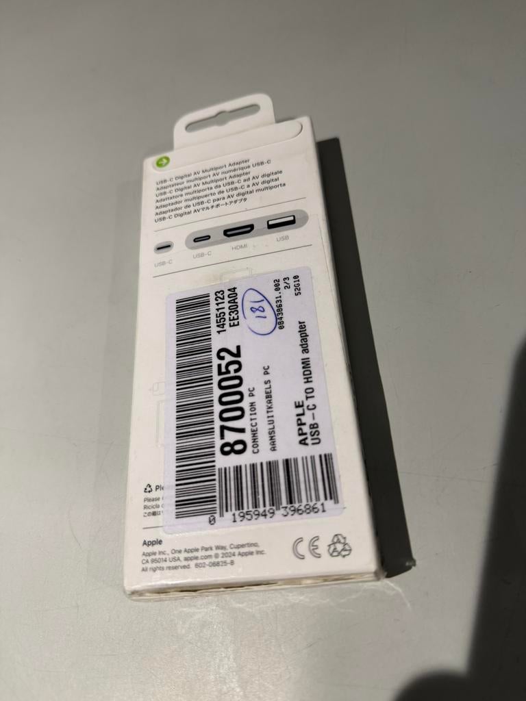 Apple USB-C - Digital AV Multi Adapter, Ophalen of Verzenden, Zo goed als nieuw, Nvt, Nvt