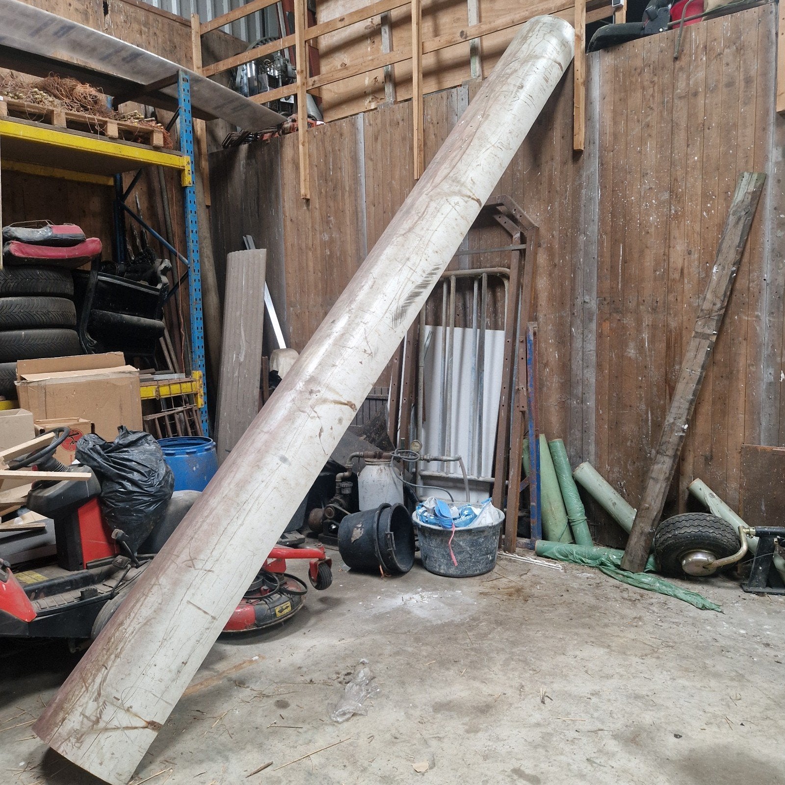 glijbaan pvc, Ophalen