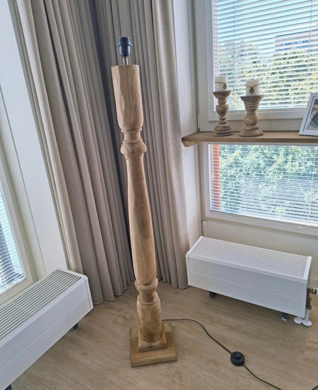 Mooie grote zgan vloerlamp,balusterlamp,lamp, Ophalen, Zo goed als nieuw