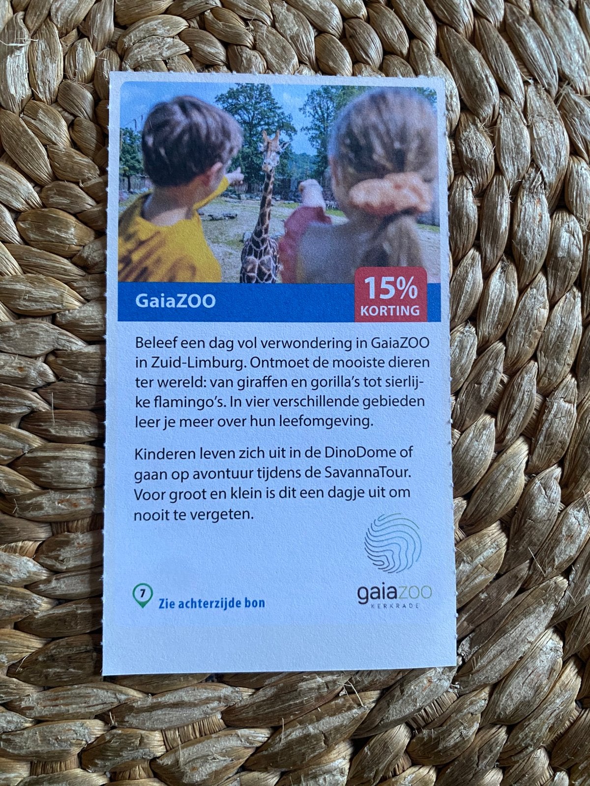 Gaia zoo 15% korting, Drie personen of meer, Kortingsbon, Overige typen