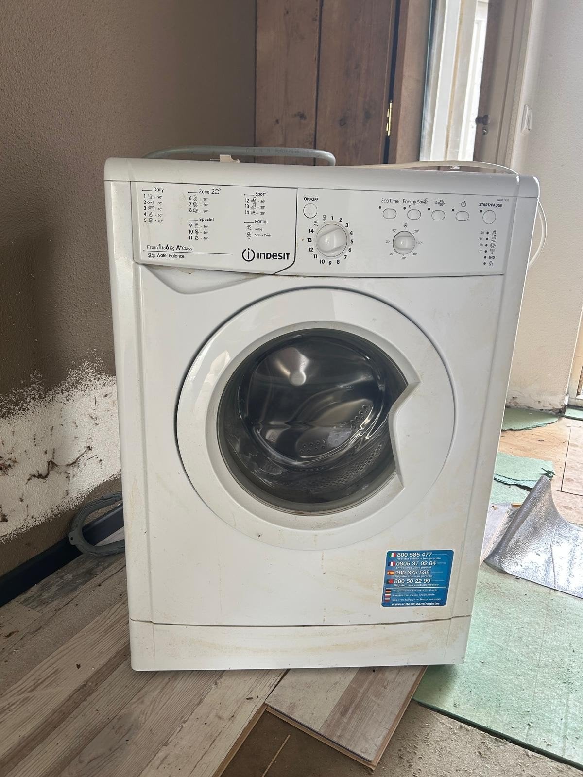 INDENSIT WASMACHINE TE KOOP IN PRIMA STAAT, Witgoed en Apparatuur, Ophalen of Verzenden, 1200 tot 1600 toeren, 85 tot 90 cm