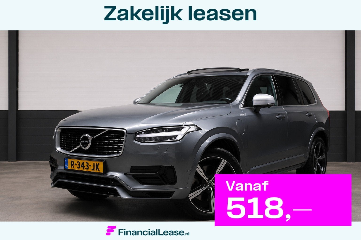 Volvo XC90 2.0 T8 Twin Engine AWD R Design Pano Memory 7P, Gebruikt, 7 stoelen, Bedrijf, Automatische klimaatregeling