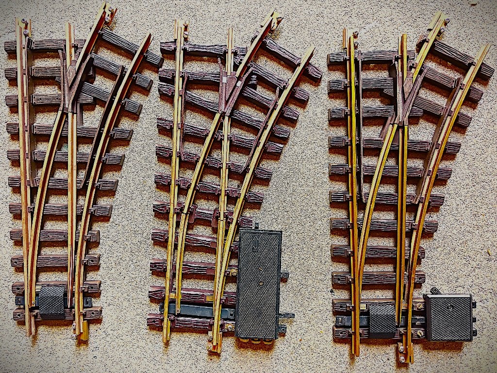 LGB wissels rechts met Massoth railverbinders AANBIEDING, Gebruikt, Gelijkstroom, Rails, Ophalen of Verzenden