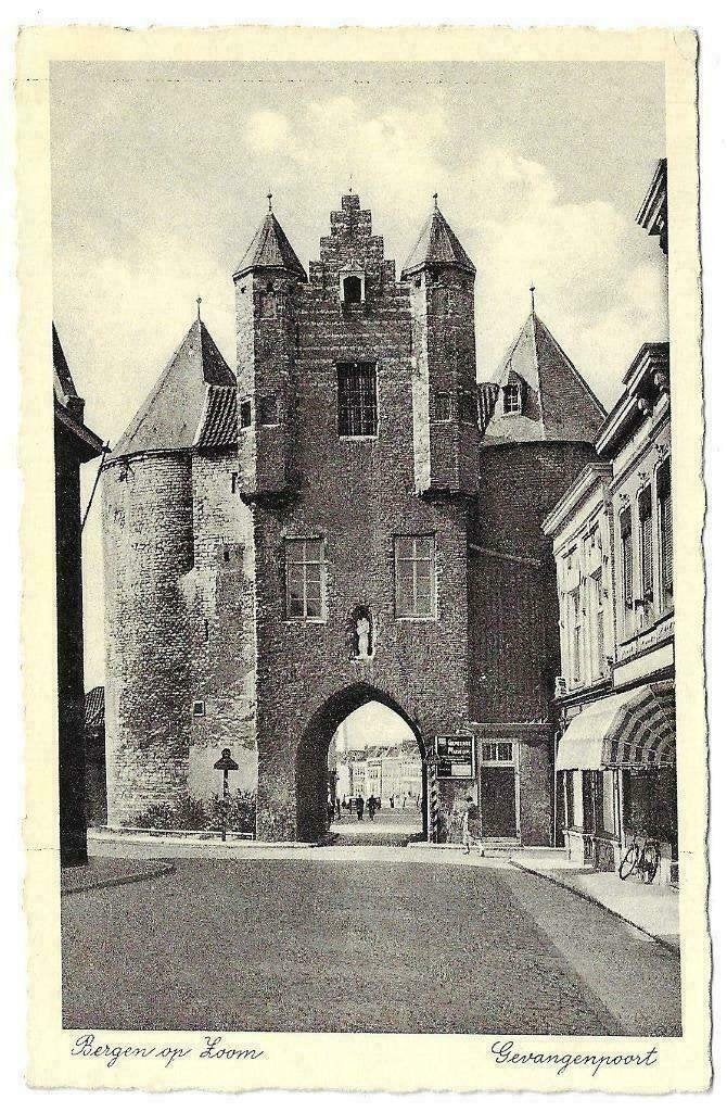 AK Bergen op Zoom - Gevangenpoort, gemeente museum, Ophalen of Verzenden, 1920 tot 1940, Gelopen, Noord-Brabant