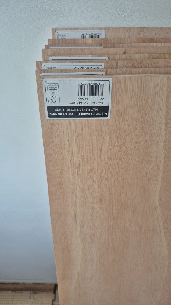 Multiplex hardhout, Ophalen, Minder dan 25 mm, Nieuw, Plank