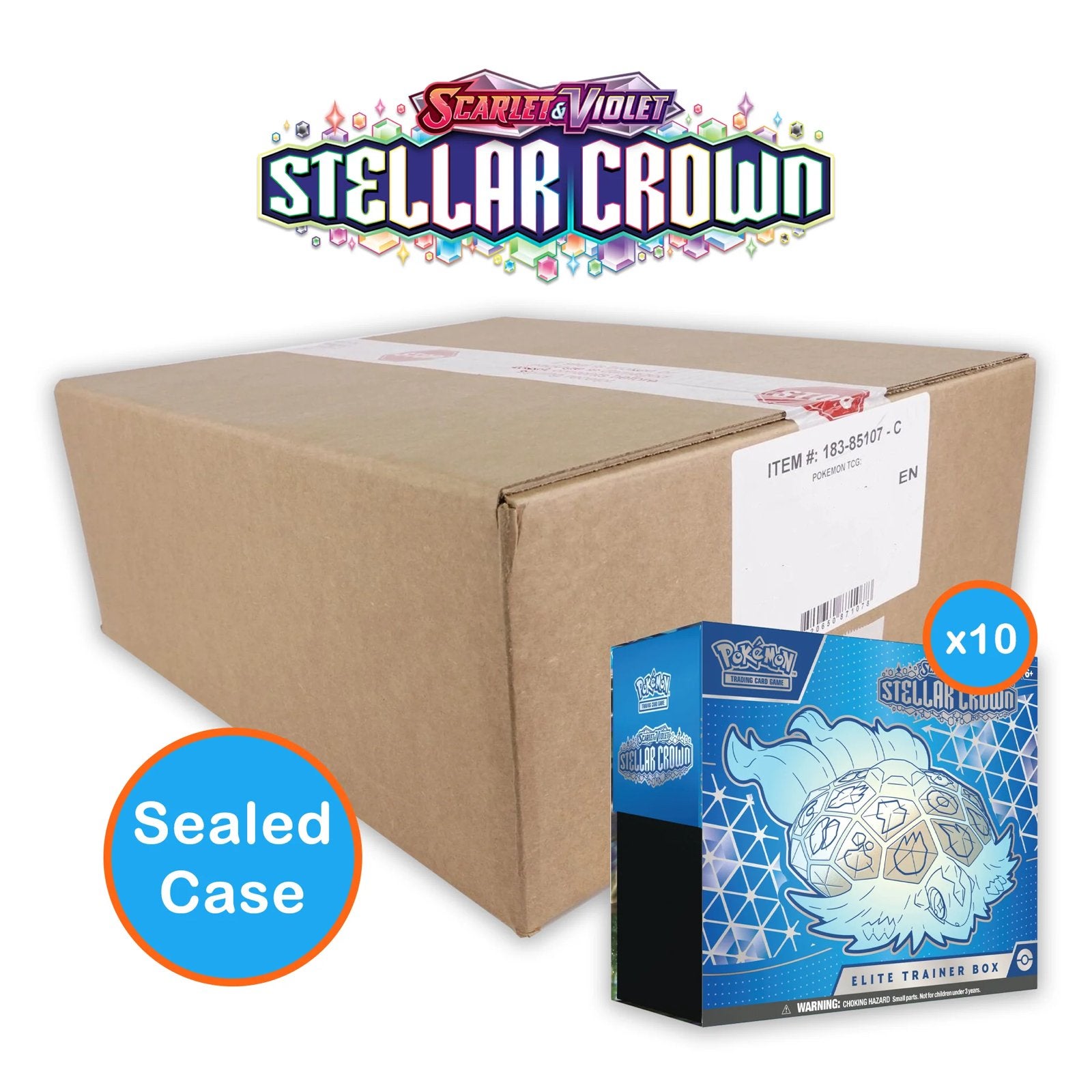 Pokemon | Stellar Crown Sealed etb case, Ophalen of Verzenden, Nieuw, Boosterbox
