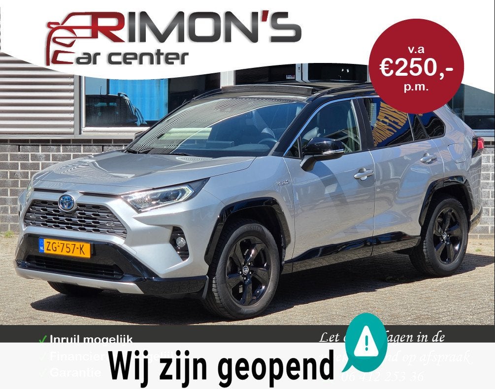 Toyota RAV4 2.5 Hybrid Bi-Tone Pano Navi Leder Camera Bom Vo, Auto's, Gebruikt, Euro 6, 2487 cc, Origineel Nederlands
