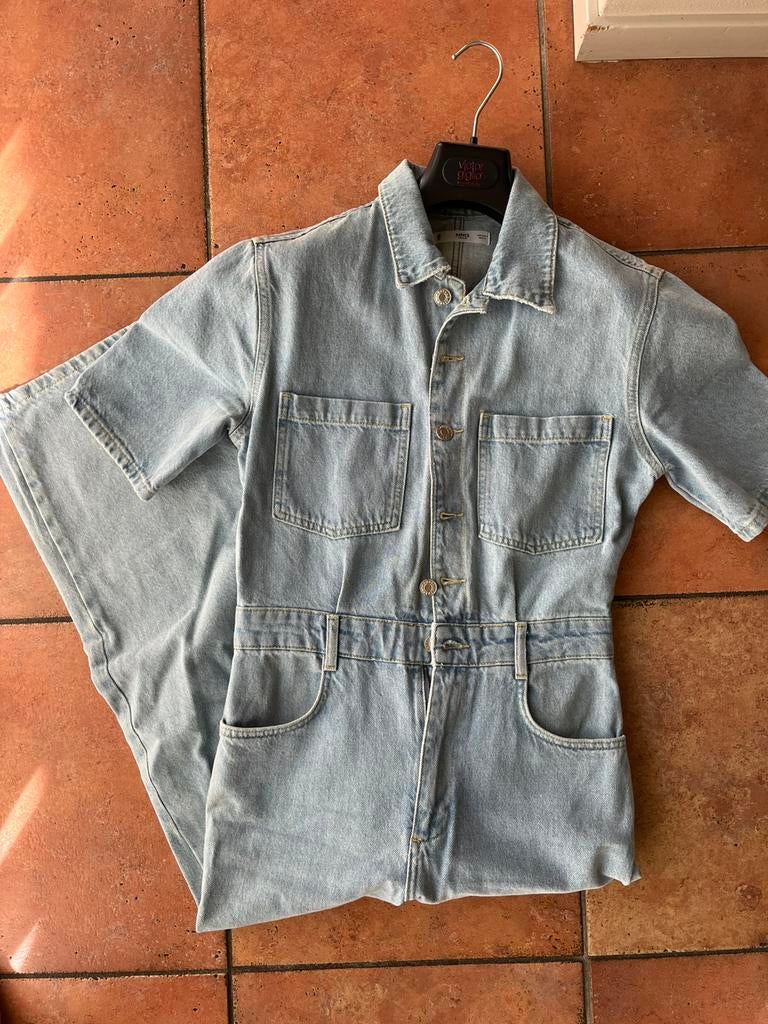 Spijkerstof pak - nieuw (mango), Ophalen of Verzenden, Zo goed als nieuw, Blauw