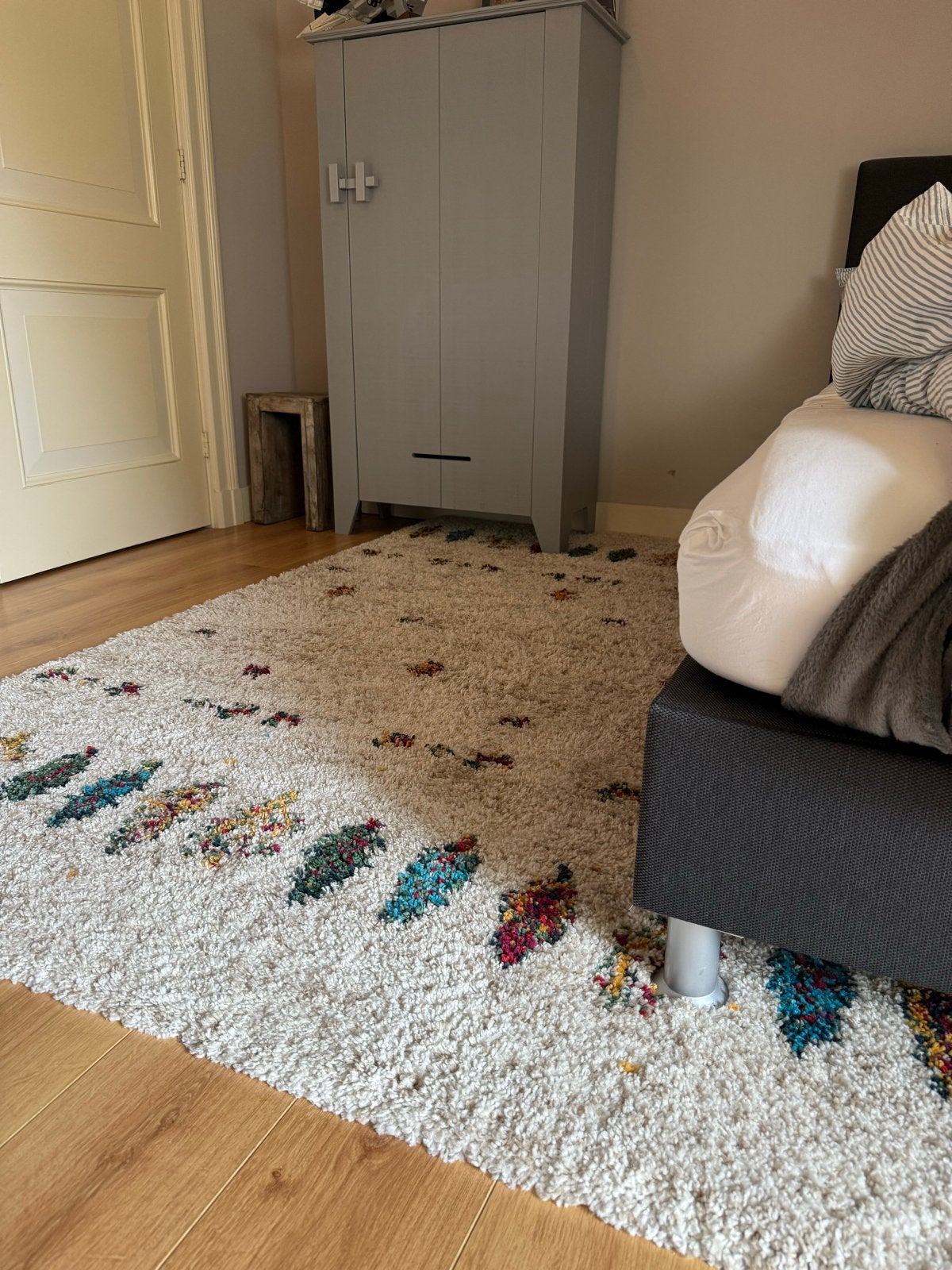 Nest Shaggy vloerkleed Gobi Beige 160x230, Huis en Inrichting, Ophalen, Beige, 150 tot 200 cm, 200 cm of meer