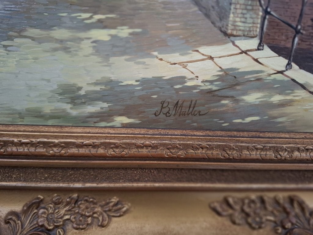 Schilderij  Enkhuizen, Antiek en Kunst, Ophalen, Paneel, Oud hollands, Olieverf