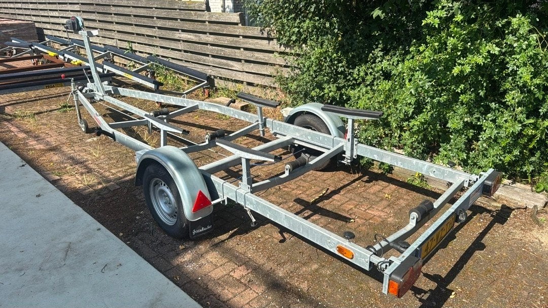 Steinbacher trailer met een 1350KG as en kenteken!!!, Minder dan 1500 kg, 6 tot 9 meter, Overige typen, Ophalen of Verzenden