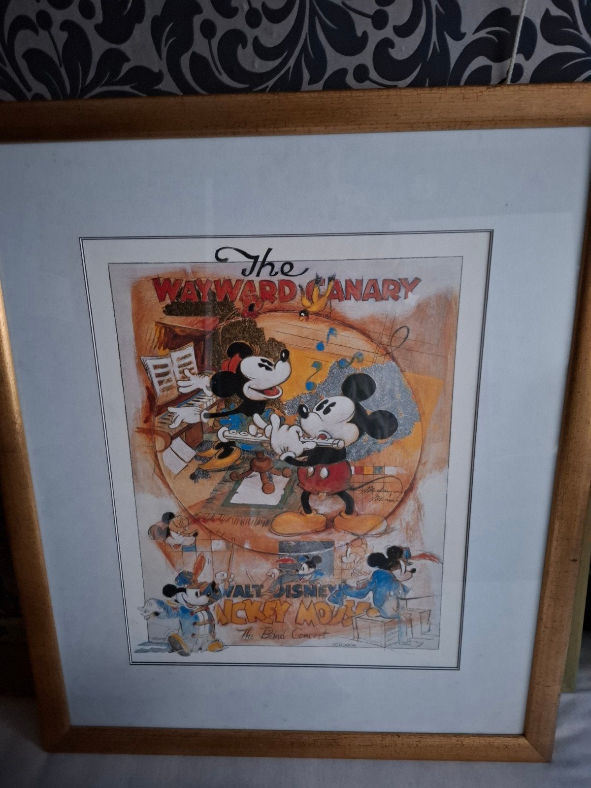 Ingelijste Disney 'The Wayward Canary' print, Ophalen of Verzenden, Gebruikt