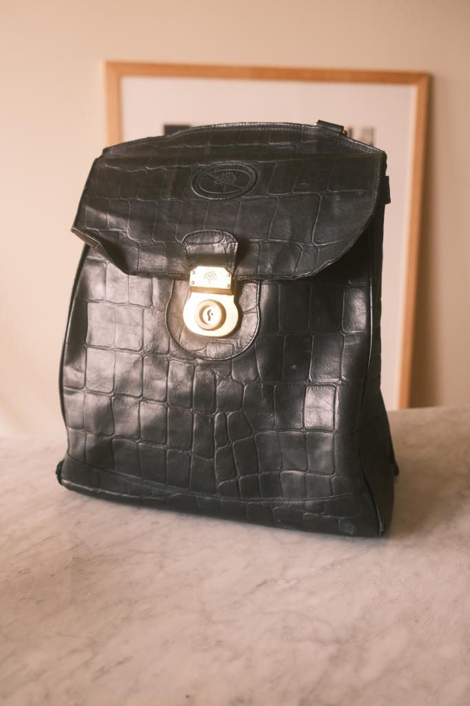 Leren Mulberry Rugzak Tas, Sieraden, Tassen en Uiterlijk, Tassen | Damestassen, Gebruikt, Overige typen, Zwart, Ophalen of Verzenden