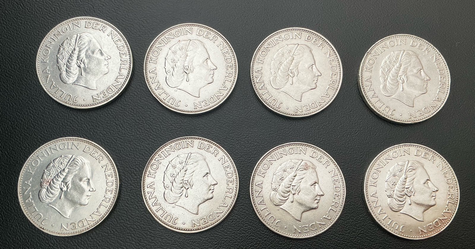 8 zilveren munten van koningin juliana 1960, TOPKWALITEIT, Ophalen, Koningin Juliana, Setje, Zilver