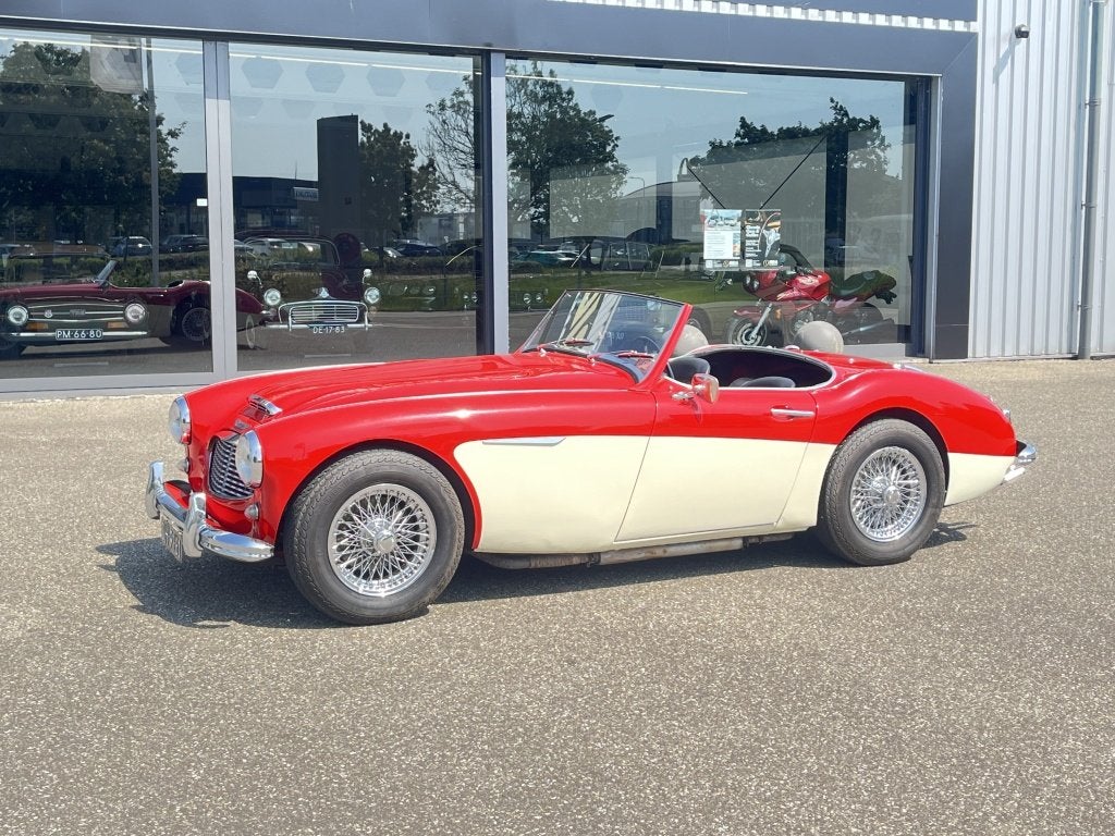 Austin Healey 100/6 BN6 overdrive (bj 1958), Auto's, Lederen bekleding, Austin, Zwart, Overige carrosserieën