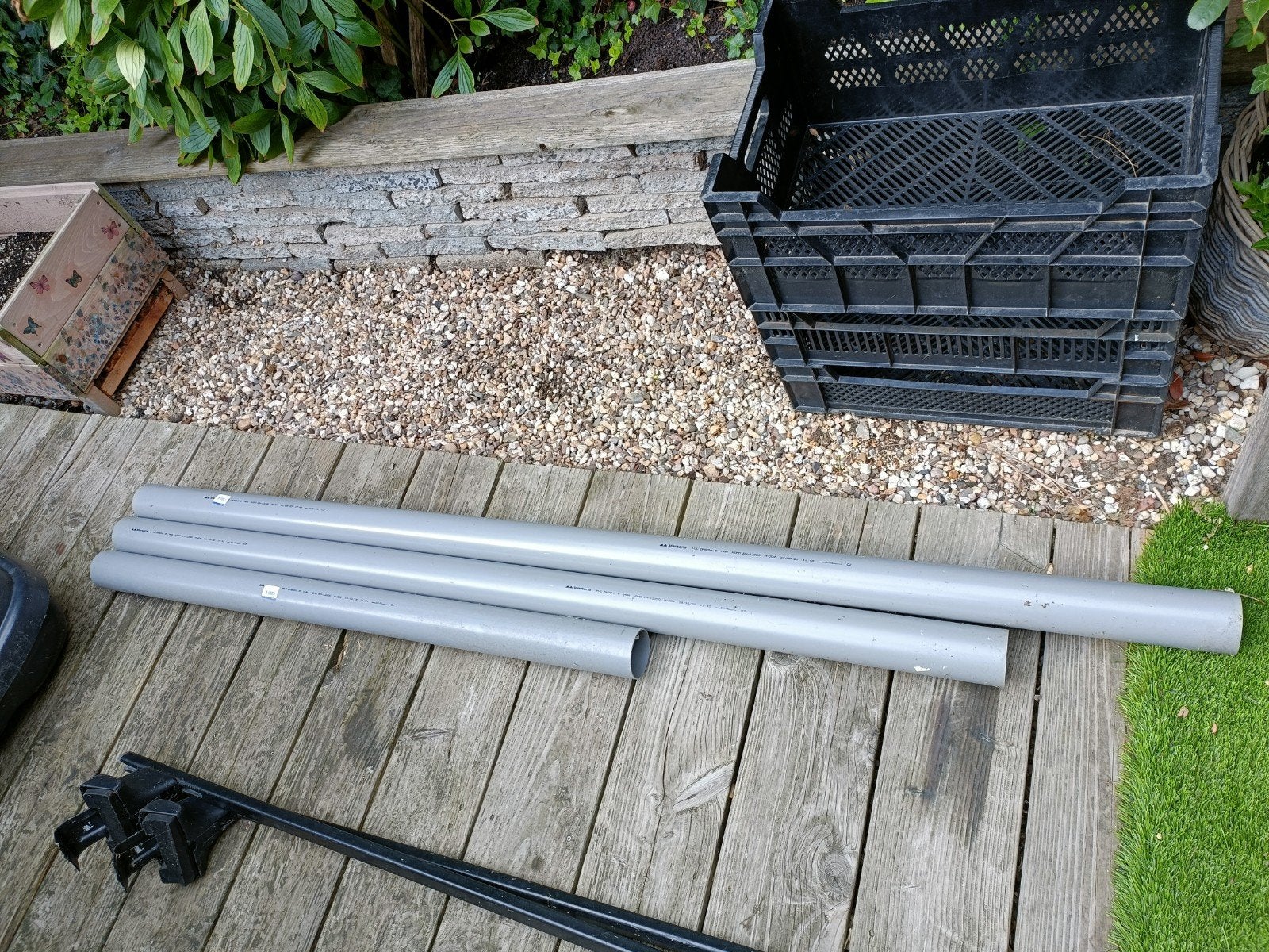 PVC afvoerbuizen Ø80 mm, grijs, Doe-het-zelf en Verbouw, Buizen en Afvoer, Ophalen, Afvoer, Gebruikt, Pvc