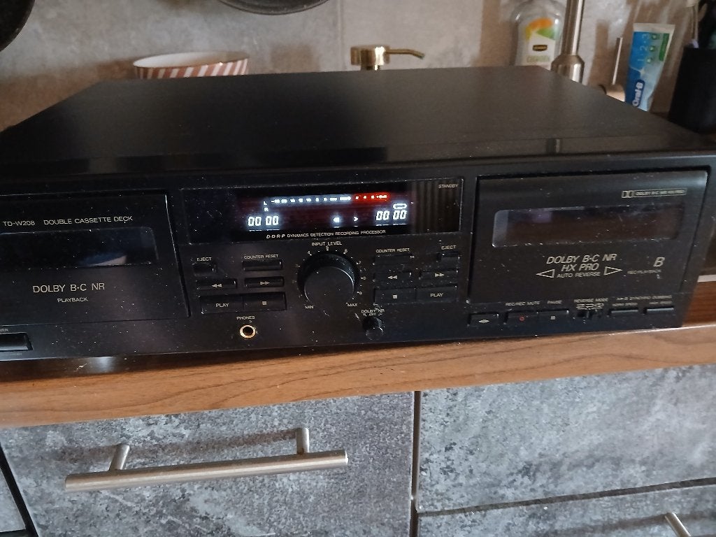 JVC - DUBBEL ( AUTO REVERSE ) CASSETE DECK !!!!!!!!!!!!!!!!, Audio, Tv en Foto, Cassettedecks, Dubbel, JVC, Ophalen of Verzenden