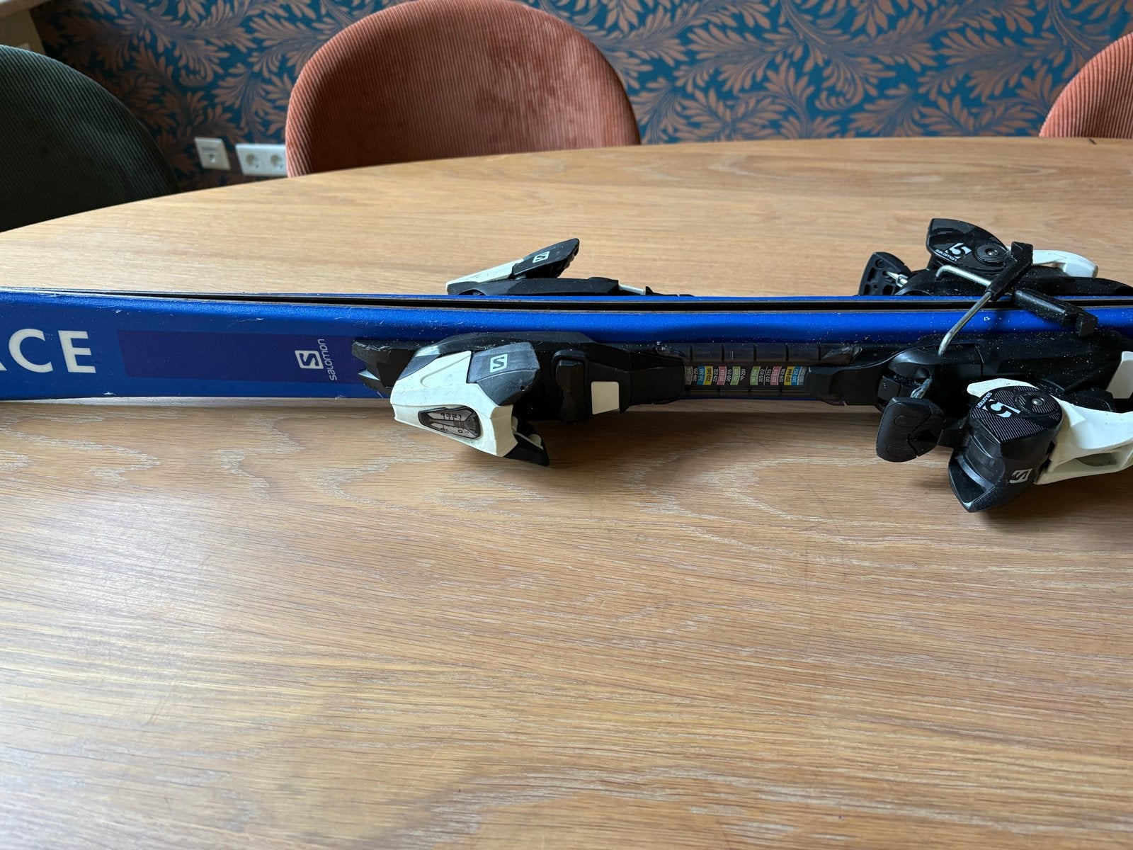 Kinder ski maat 110 Salomon S/Race ski's, Ophalen, 160 tot 180 cm, Gebruikt, Salomon
