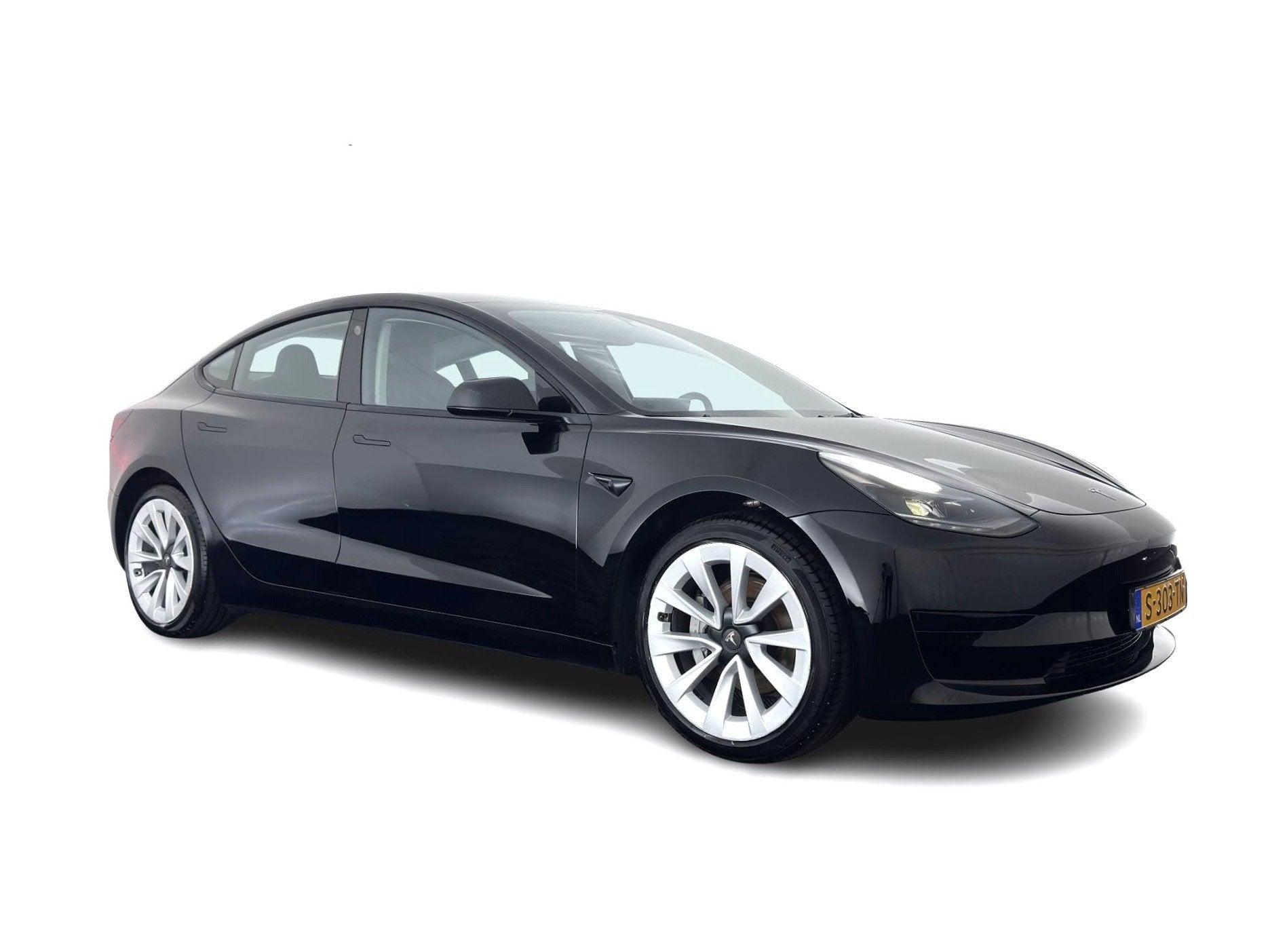 Tesla Model 3 RWD 60 kWh [3-Fase-11kW ] {SoH-88%} (INCL-BTW), Auto's, Achterwielaandrijving, Gebruikt, Zwart, 491 km