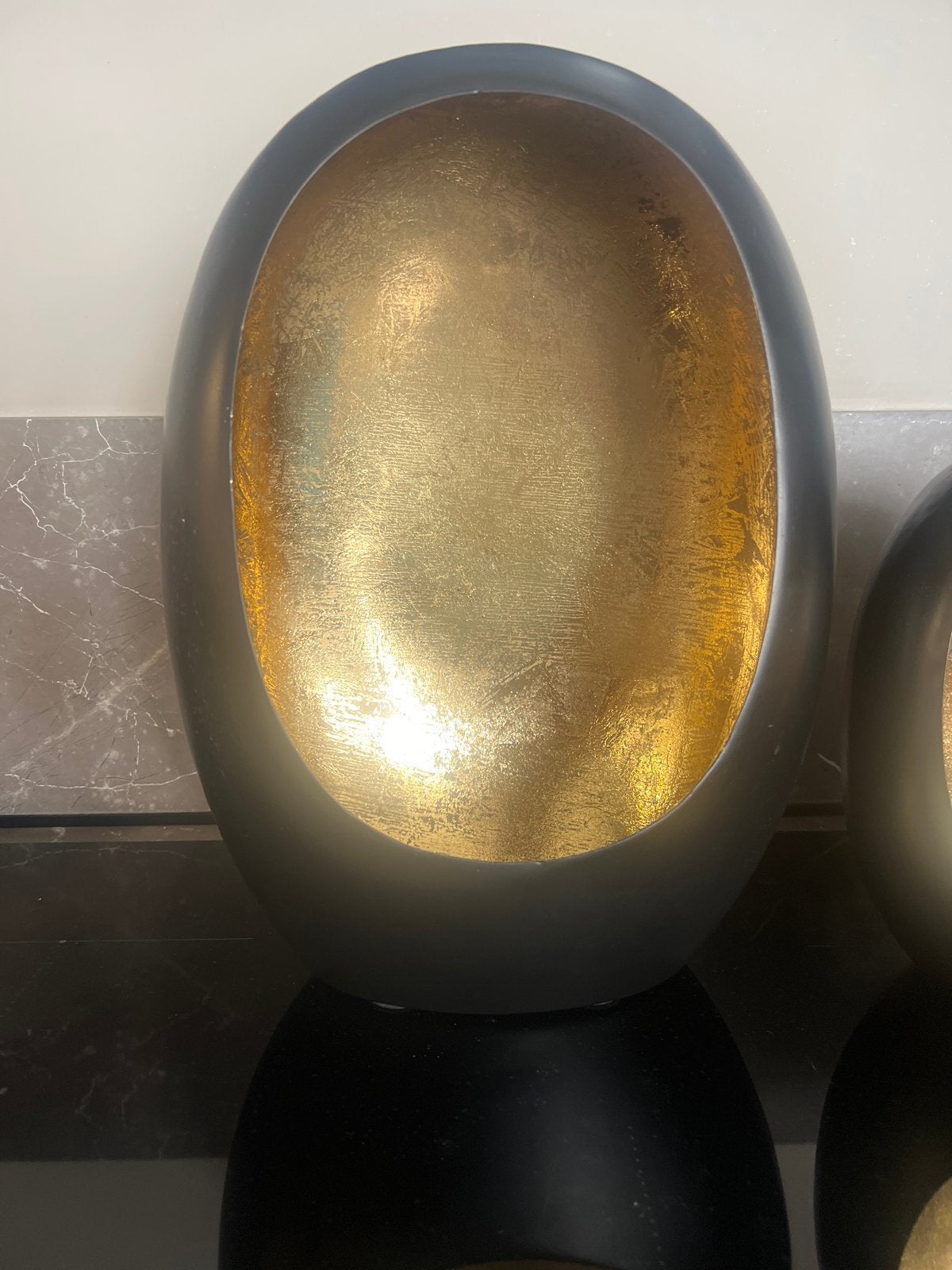 Luxe Zwarte Ovale Windlichten/Waxinelichthouders - Set van 2, Huis en Inrichting, Woonaccessoires | Kandelaars en Kaarsen, Overige materialen