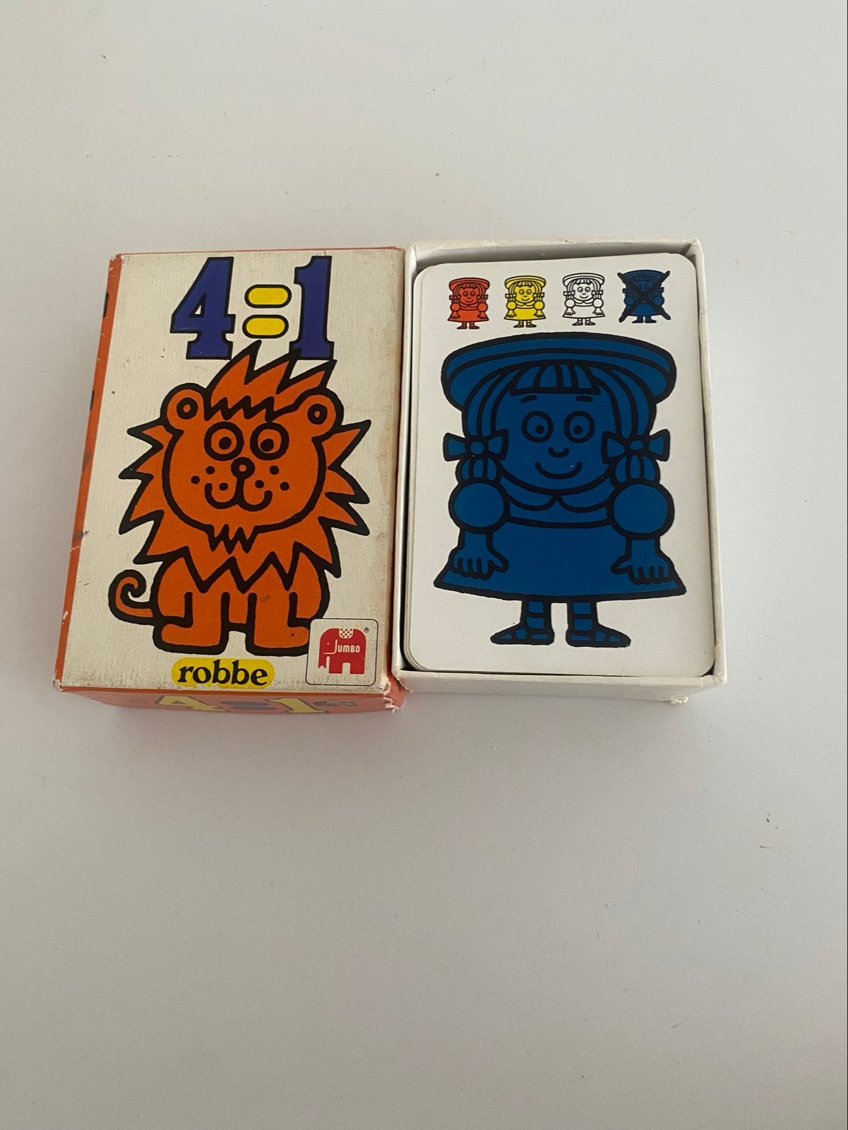 Vintage Robbe 4:1kwartet spel- Jumbo, Een of twee spelers, Ophalen of Verzenden, Gebruikt