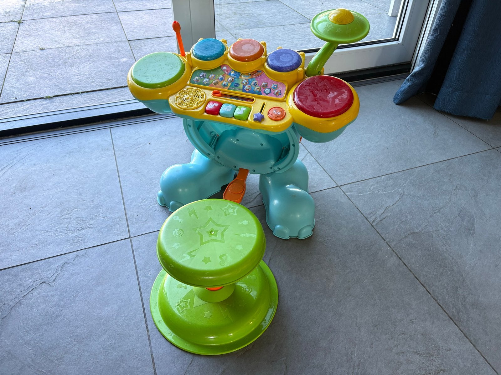 VTech Baby Muziek Drumstel met Krukje, Ophalen, Gebruikt, Overige typen, Met licht