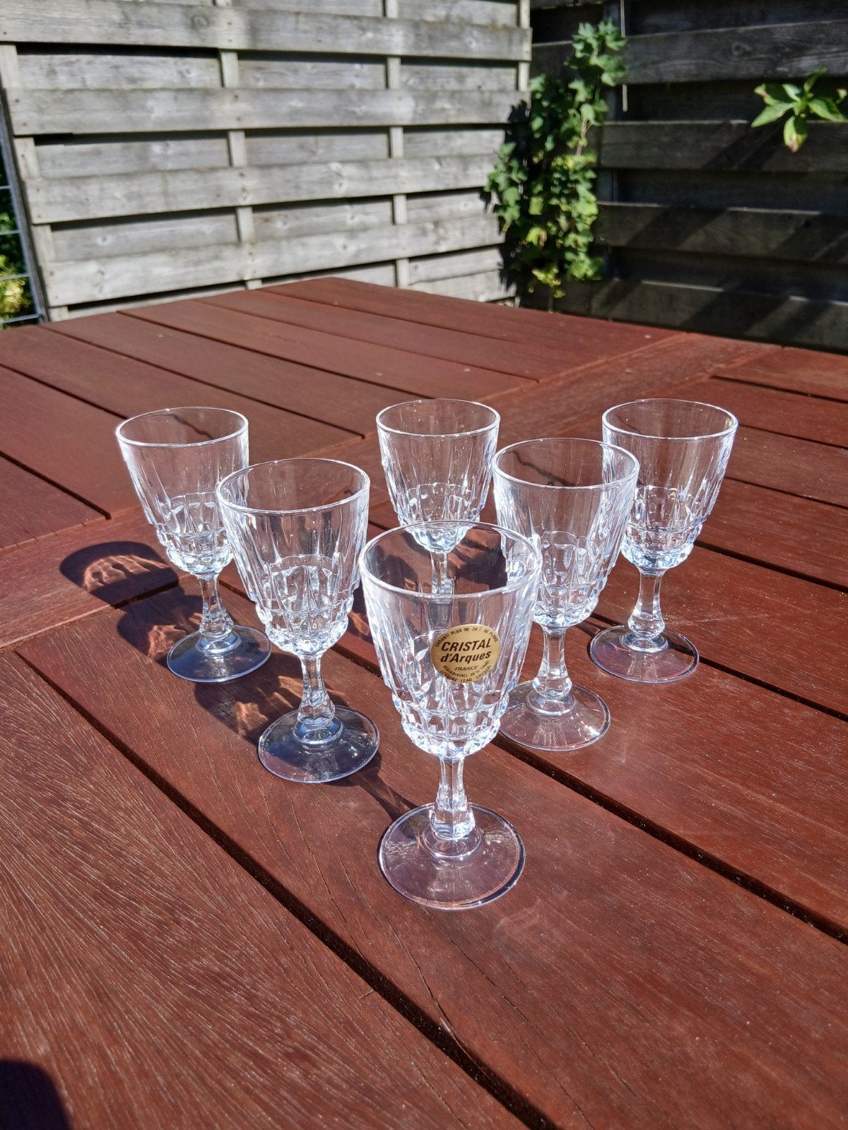 Set van 6 Cristal d'Arques Loodkristal Wijnglazen, Antiek en Kunst, Ophalen of Verzenden